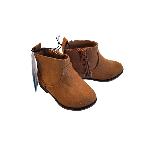 Cat & Jack Brown Boots Toddler Tan Boots Ankle Boots Slip on Boots - Picture 10 of 10